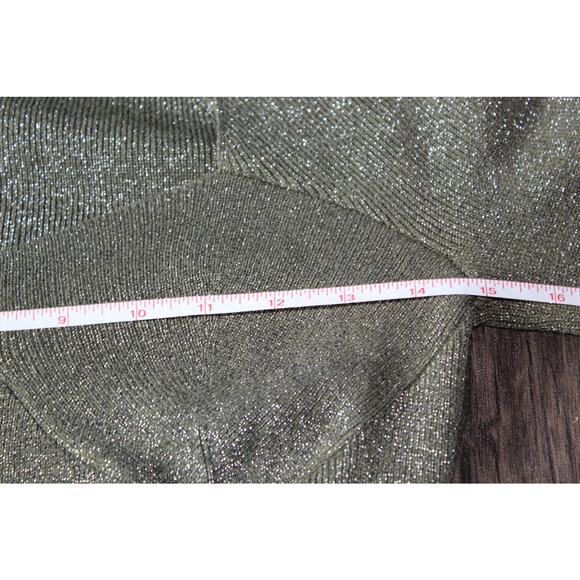 House of Harlow 1960 Sparkle Long Sleeve Bodice Top Sweater Disco Goth Medium - Picture 10 of 13